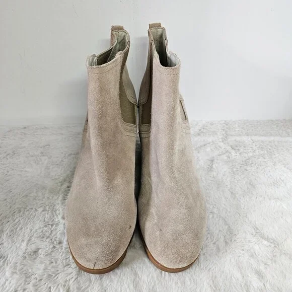 Sorel Joan Uptown Light Tan Chelsea Wedge Boots Suede Bootie 10 - Picture 5 of 12